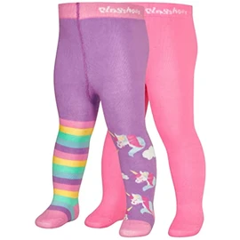 Playshoes Unisex Children's Tights, Unicorn set of 2