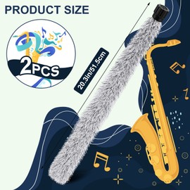 2 Pcs Alto Sax Pad Saver Brush Cleaner Saxophone Cleaning Brush Flute Maintain Care Tool Saxophone Accessories Instrument Gifts, 20.3 Inches Long