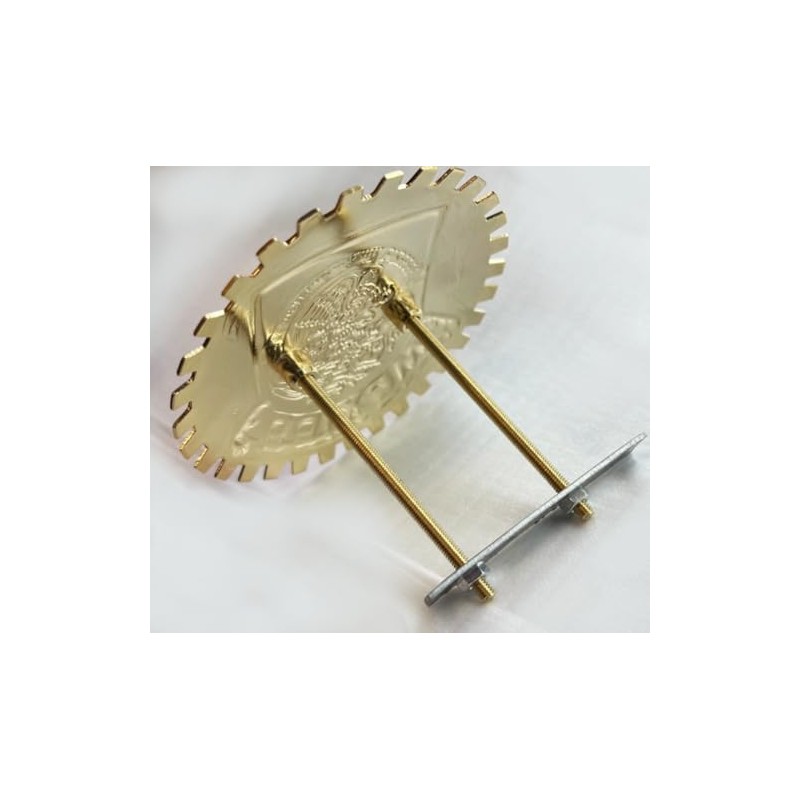 GOLD Mexico Grill Badge Golden Mexican Emblem for Trucks and