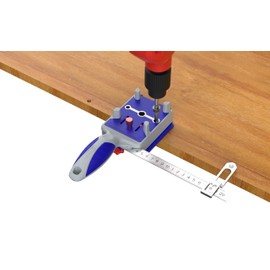 TIVOLY - Drill Guide for Wooden Dowels - Template for Making Wood Joints with Bolts - Drilling Ø 6/8/10 mm - Maximum Thickness of Wood Panel: 50 mm