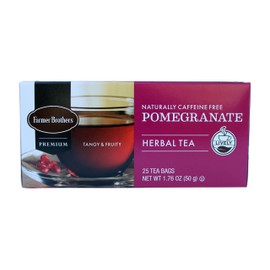 Farmer Brothers Premium Pomegranate Herbal Tea, Pack of 25 Tea Bags