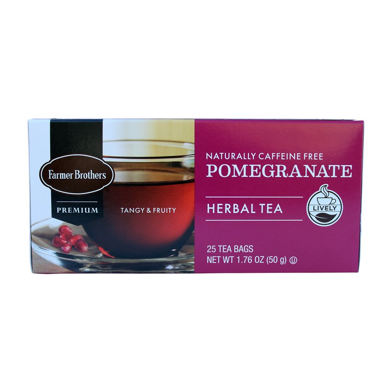 Farmer Brothers Premium Pomegranate Herbal Tea, Pack of 25 Tea