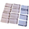 12 Pcs 40cm Cotton Men Handkerchiefs Elderly Handkerchief Sweat Absorbent