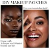 20 Pcs Glitter Freckles Face Tattoo, Silver Face Makeup Patches,