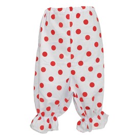 The Dragons Den Adults White & Red Short Length Polka Dot Panto Dame Bloomers Pantomime Red Nose Fancy Dress [S-M]