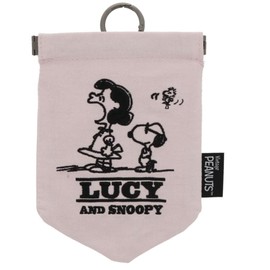 Sunstar Bungu S2316781 Snoopy Pouch, American Taste 8, Pennant Style Dust Pouch, Lucy