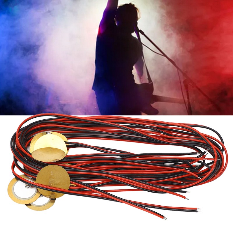 12PCS 27mm Piezo Discs with Wire Brass Piezoelectric Disk Piezo