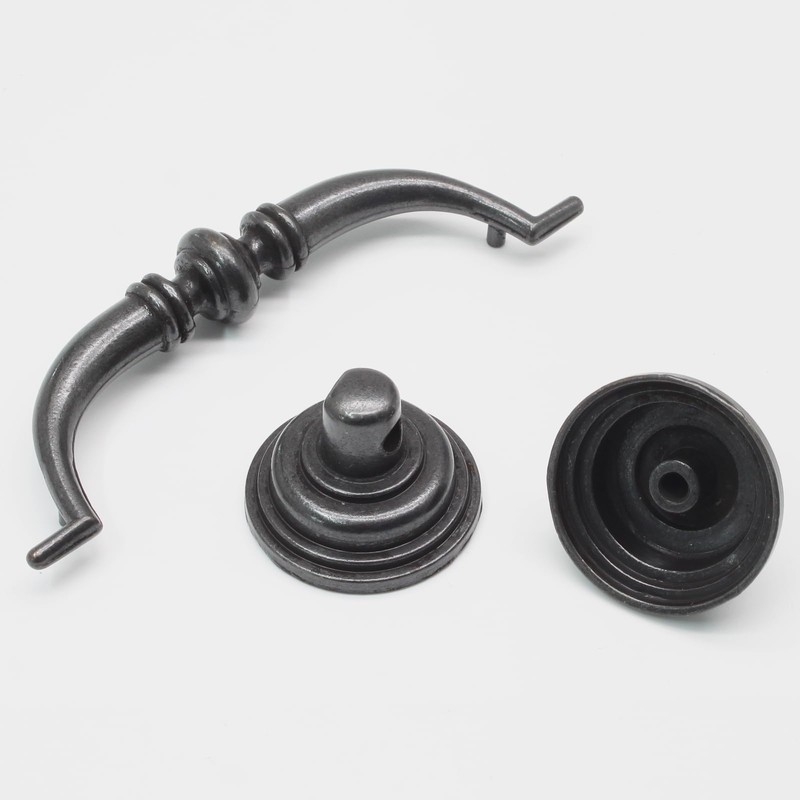 Uenhoy 6 Pack Black Bail Handle Drop Pulls 89mm/3.5" Hole