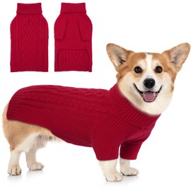 XL Dog Sweater Pet Dog Sweaters for Large Dogs Girl Boy Dog Christmas Sweater Classic Dog Turtleneck Knitwear Dog Thanksgiving Outfit Warm Dog Winter Clothes for Golden, Labrador, Rottweiler, Pitbull