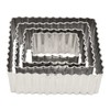 R&M International Fluted Rectangle Cookie and Biscuit Cutters, Tinplated Steel,