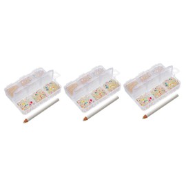 Healeved Resin Flatback Rhinestones for Nail Ab Color Easy to Apply Nail Accessories for Beautiful Designs