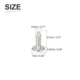DTGN #4x3/8 Sheet Metal Screws - 200 Pack - for Wood, Furniture - 304 Stainless Steel Phillips Truss Head Self Tapping Tip Wood Screws - Silver