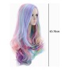 Sroje Peluca De Pelo Largo Rizado Color Arcoíris Para