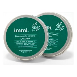2 Pz Immi Desodorante Natural Lavanda Niaouli Mujer Hombre