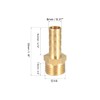 sourcing map Brass Hose Barb Fitting,Connector 8mm Barb x G1/4