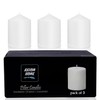 Axiom – Set of 3 3"x 4" White Pillar Candles,