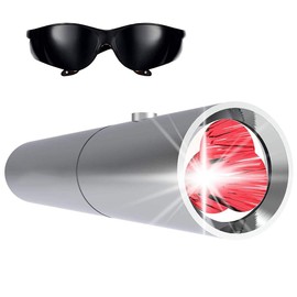 Red Light Lamp for Skin, Portable Light Bulb for Knee Neck Joint and Muscle Pain, 3 Wavelengths 630nm, 660nm and 850nm for Human Animal Dog