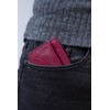 LEAS Small Men's and Women's wallet, Genuine Leather, red Mini-Edition''