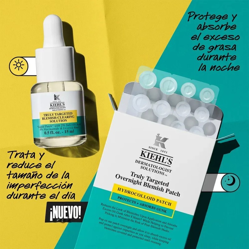 Kiehl’s - Truly Targeted Overnight Blemish Patch, Parches Hidrocoloides Formulados