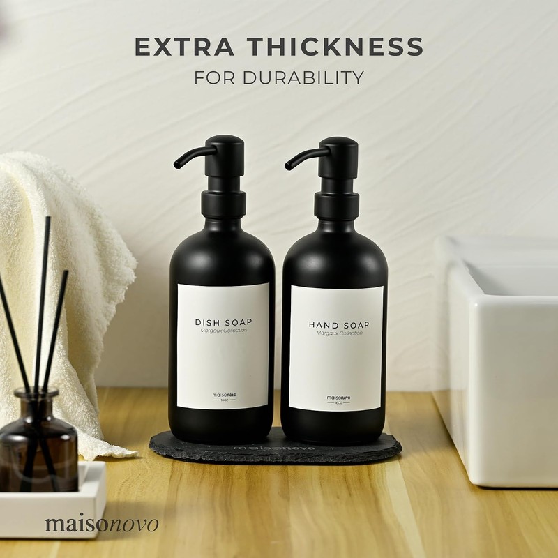 Etiquetas impermeables MaisoNovo para botellas, diseño moderno - Paquete mixto