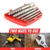 Set of 6 Screw Extractors. Drill Bits for Screws. Extractor