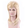 RightOn Blonde Wig Mullet Wig for Women 80s 90s Costume