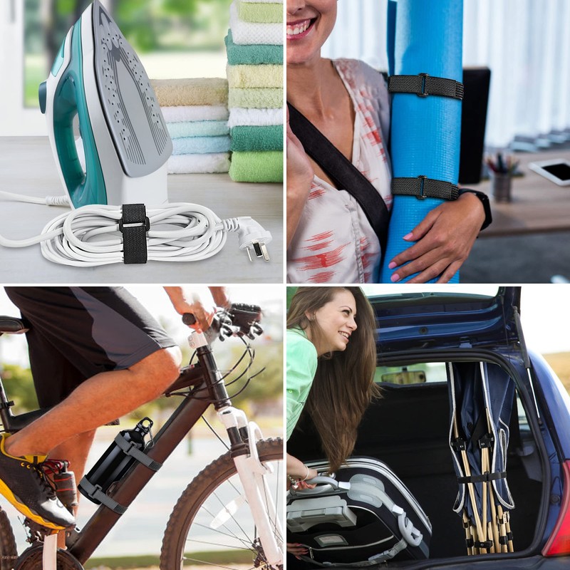 FINIBO 12.5 m Velcro Tape with 50 Buckles and 10