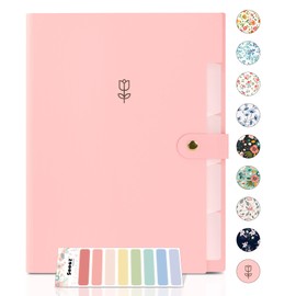 Sooez File Folders Organizer, Folders with 5 Pockets, Folders for Documents w/Sticker, Accordion File Organizer, Paper Receipt Bill Filing Organizer, School College Office Travel Essentials Supplies