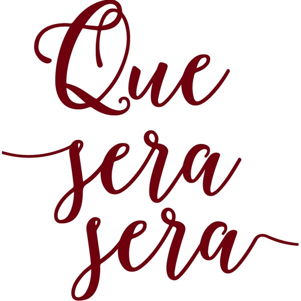 ANGDEST QUE SERA SERA HANDWRITTING HANDWRITIING (Burgundy) (Set of 2)