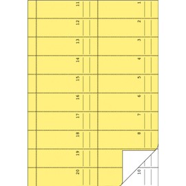 Avery Zweckform 844 Voucher Book 1,000 Vouchers A4 Yellow (German Text)