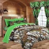 Regal Comfort BIOHAZARD GREEN CAMO SHEET SET!! TWIN SIZE BEDDING