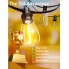Jerritte 100FT LED Outdoor String Lights with 30 Edison Shatterproof