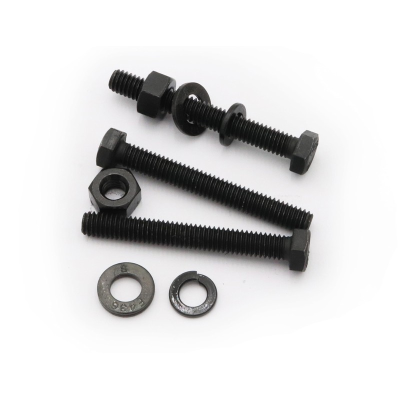 LBY 8 Sets 5/16-18×2-1/2'' Hex Head Screws Bolts(Fully Threaded), Nuts(Heavyd),