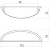 SOTECH Pack of 5 Shell Handles Nickel Polished Chrome BA