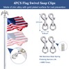 NQ Flagpole Hardware Repair Parts Kit,50FT Halyard Rope+7" Eagle Topper+6"