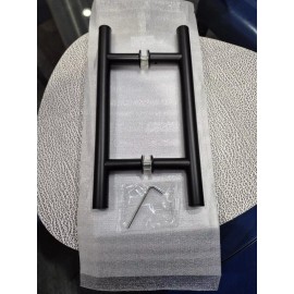 Shower Door Ladder handle Black / Brushed Gold  (6") or (8") hole spread