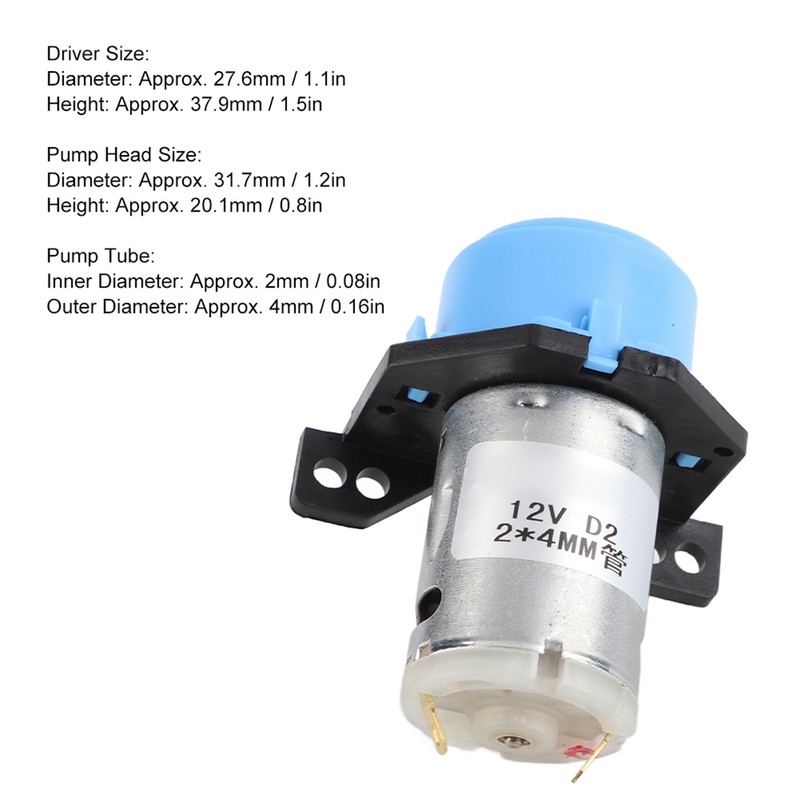 Garden Multi Functional Mini Right Angle 12V DC Peristaltic Liquid