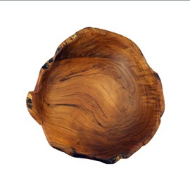 Rico & Plato Umbria Teak Salad/Fruit Bowl | 11 5/8" L x 11 5/8" W x 4" H