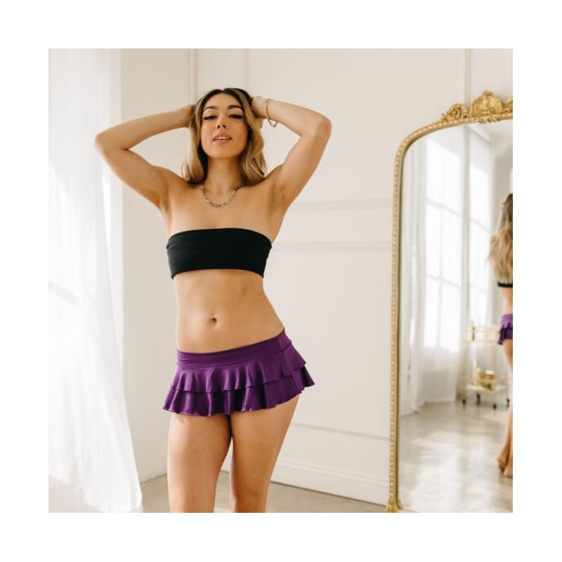 Pin Up Doll Mini Skirt, Pleated, Low Rise, Mini Skirts