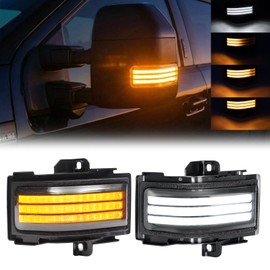 Tow Mirror Lights for F150 2015-2025 Sequential Turn Signal Marker Lamp