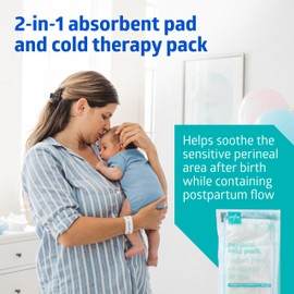 Medline Perineal Cold Packs for Postpartum Care (24 Count) Each Absorbent Pad is 4.5" x 14.25" Perfect for your After Delivery Postpartum Essentials Kit