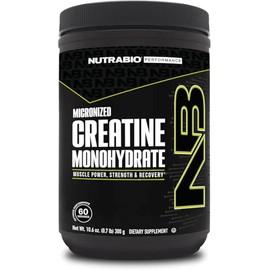 NutraBio - Monohidrato de creatina de grado puro, refuerza la energa y la fuerza muscular (10.58 onzas), sin sabor, probado por HPLC                  