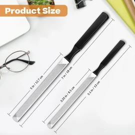 Toe Nail Files for Thick Nails,Professional Stainless Steel Nail File for Fingernails, Toenails, Scraping, Strengthening, Finger Manicure File Women Men Seniors Dogs (Small and Large, 2, Count)