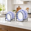 Delamu 4 Pack Plate Organizer for Cabinet Plate Rack Holder