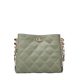 Women's Mini Bag, Shoulder Bag, Chain, Pochette, Small, Cute, Lightweight, Adjustable, Compact, Quilted, green