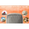 Pouf Ottoman Stuffed Modern Foam Filled Foot Rest Poufs for