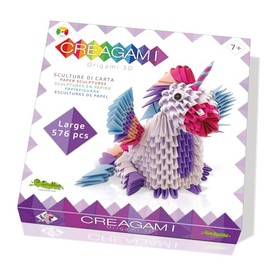 Creagami 737 Heart 3178737 Origami 3D Paper Sculpture Unicorn, Craft Set for Adults and Children from 7 Years, 576 Pieces
