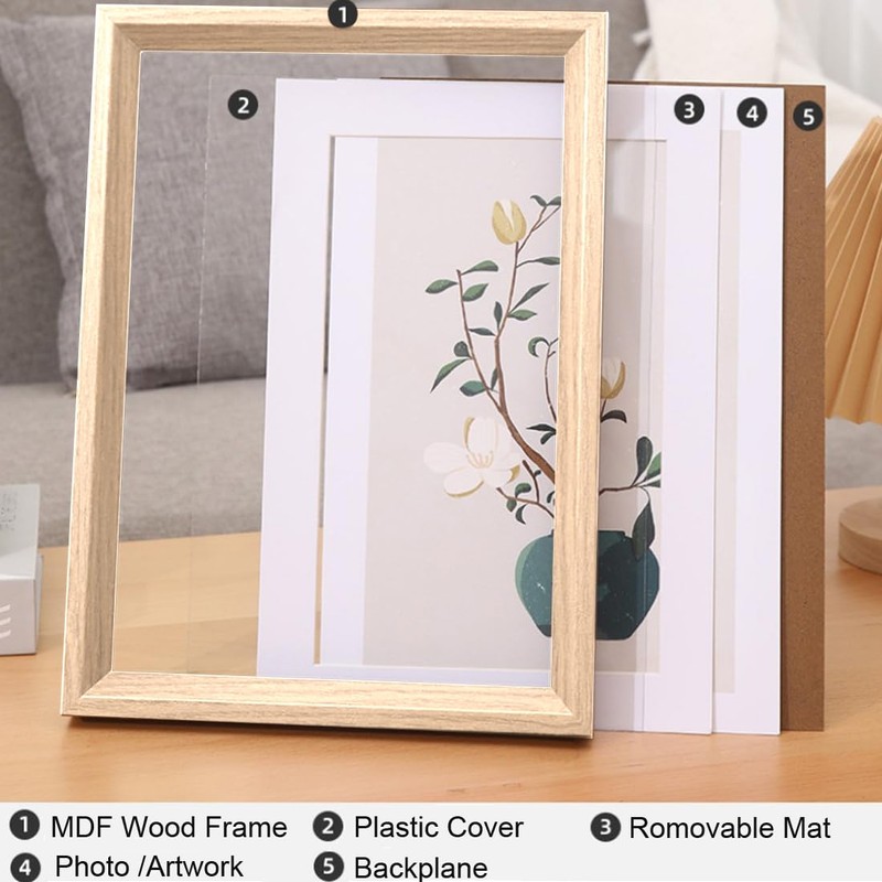 2 Pack Photo Frames 4 x 6 Picture Frame with