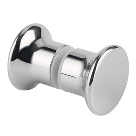 Alise XLS400SB-C Shower Glass Door Knob Bathroom Round Back-to-Back Handle Pull,Solid SUS304 Stainless Steel Polished Chrome Finish