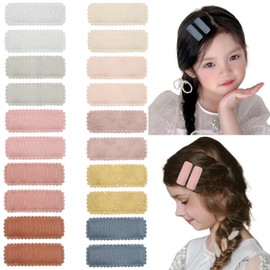 LYXOTO 20pcs Baby Hair Pins Hair Clips Baby Patching Clips Kids Girls Children Hair Accessories Patching Pins Sleeppins Natural Cute Handmade Embroidery Floral Pattern (Colorful B)